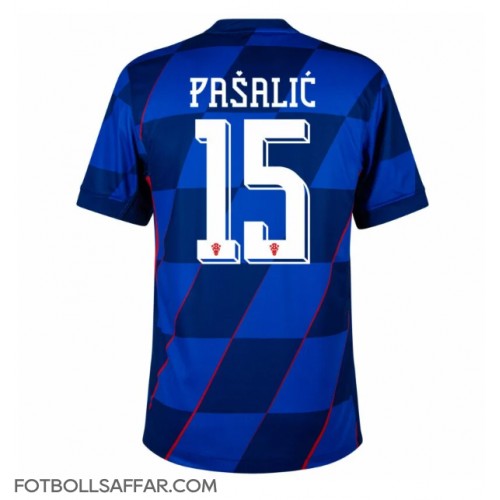 Kroatien Mario Pasalic #15 Bortatröja EM 2024 Kortärmad